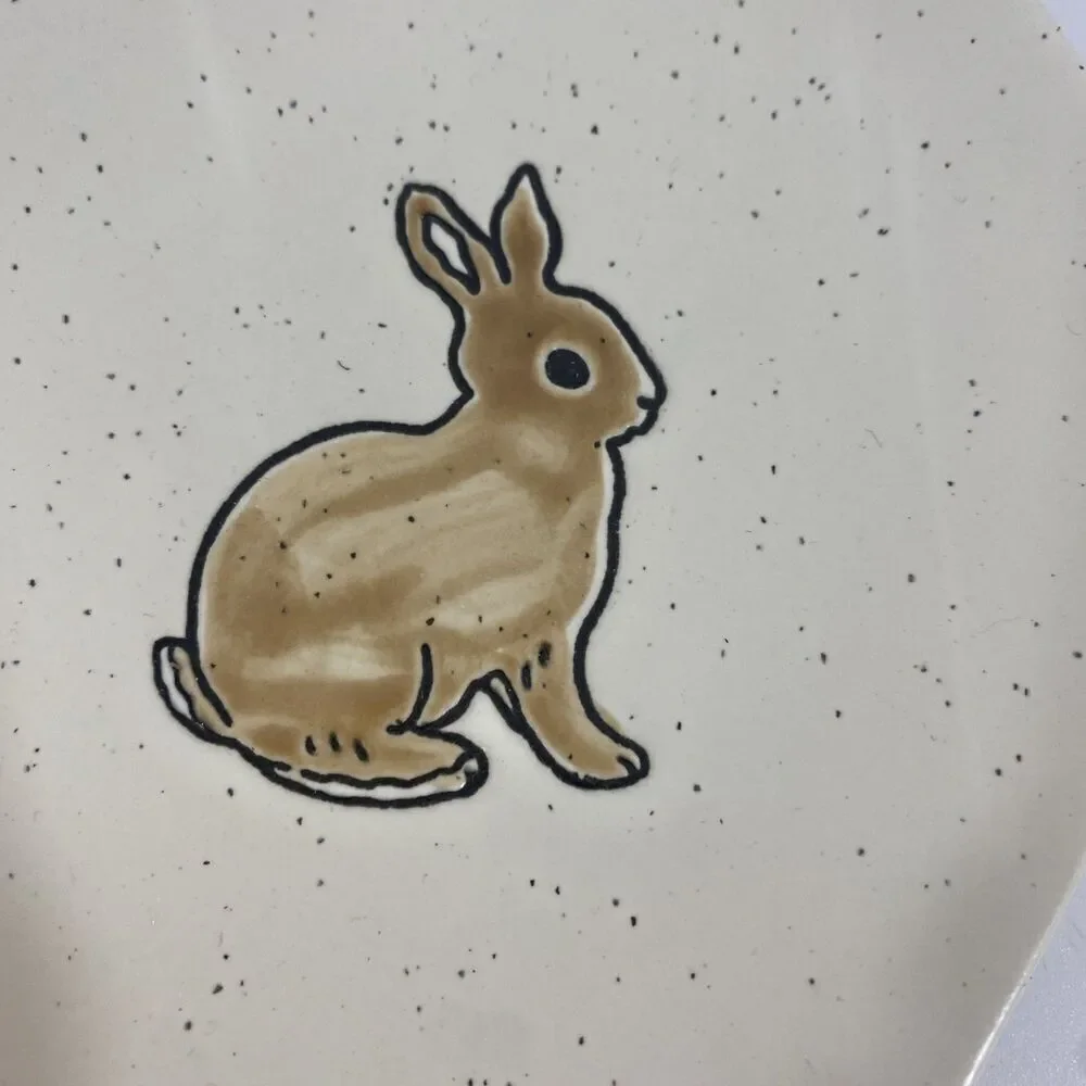 Eli + Ana‎ Bunny Rabbit Pottery Art Spoon Rest - Picture 7 of 7